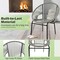 Costway 3PCS Patio Acapulco Furniture Bistro Set Plastic Rope Glass Table Black/Gray/Turquoise/White